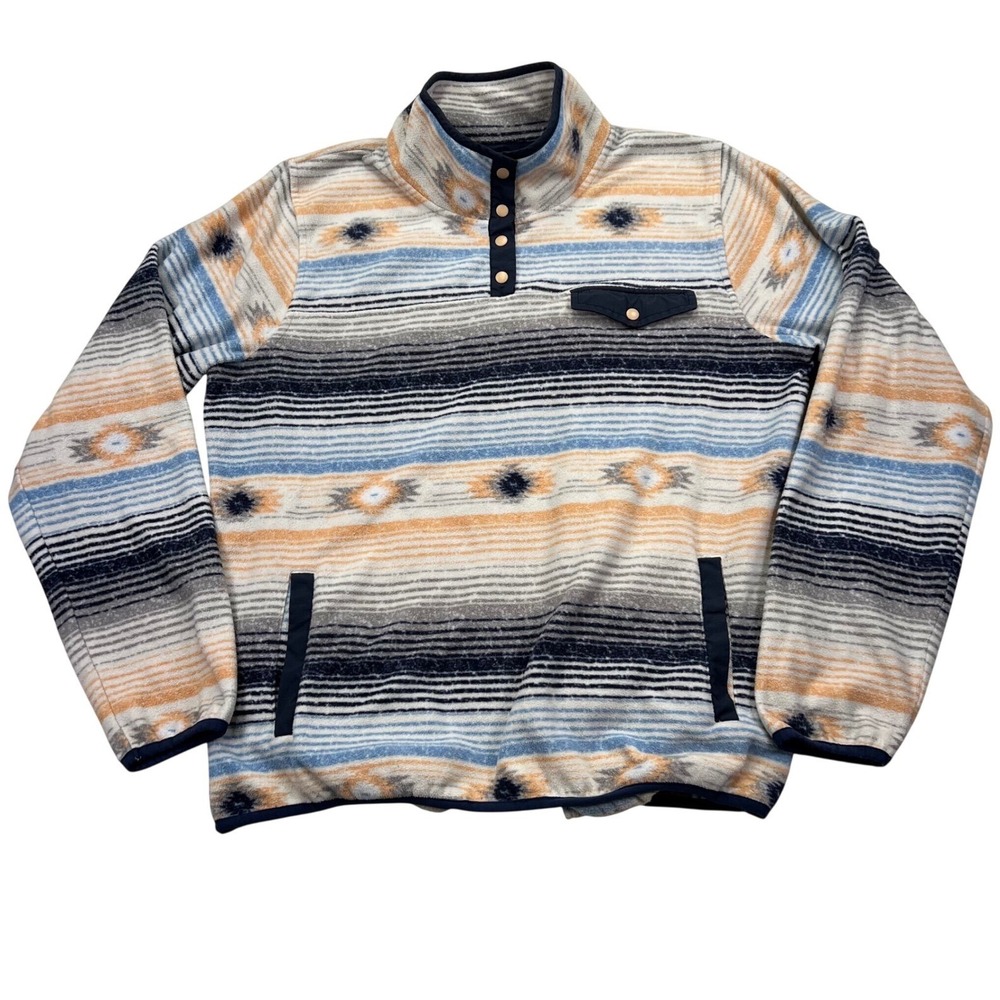 Cinch Southwestern Aztec Polar Fleece Women's XL 1/4 Snap Pullover Western  READ